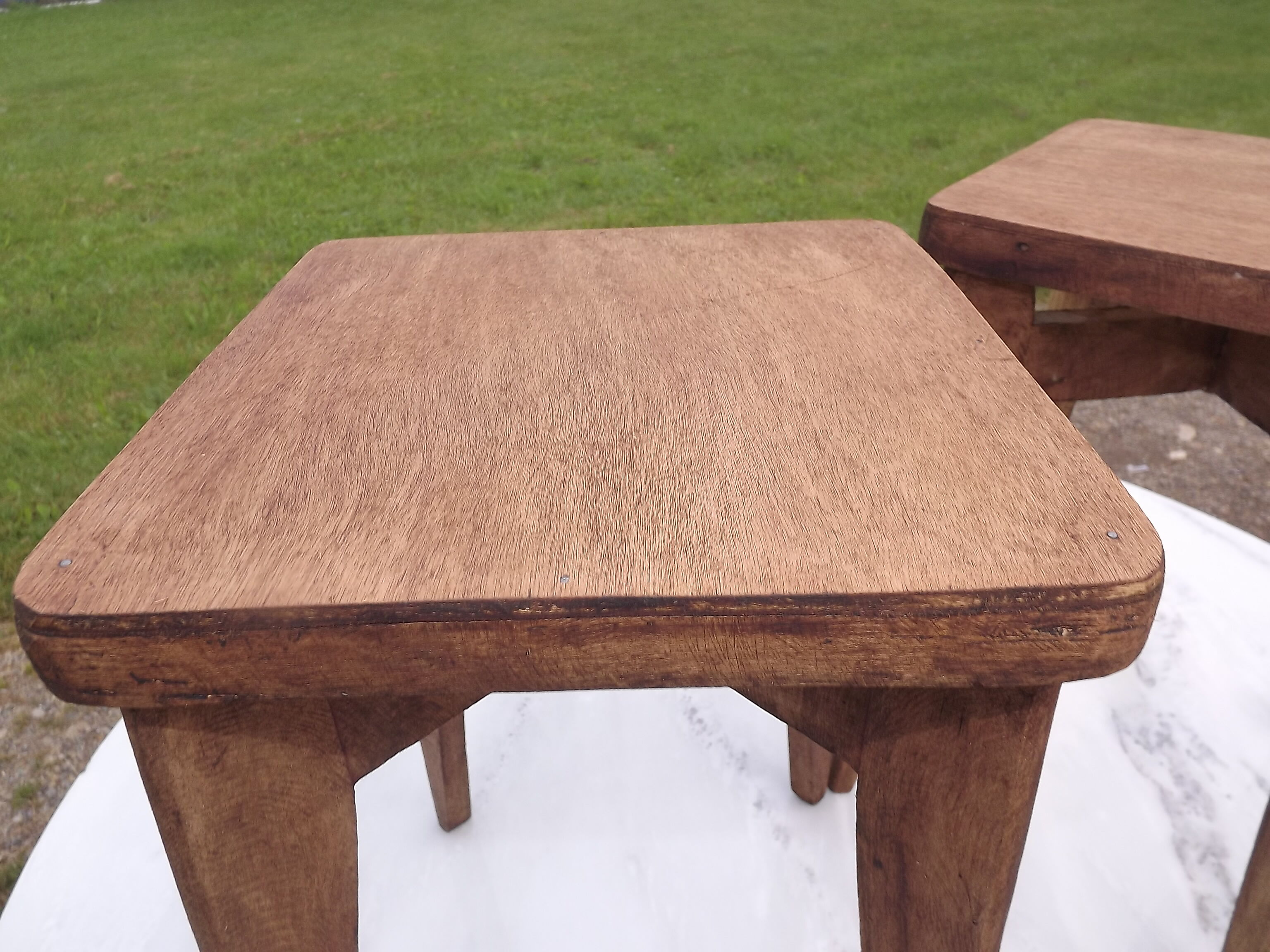 Pair of vintage stools wood
