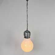Vintage pendant lamp oversized light bulb by nuova elleluce, 1970