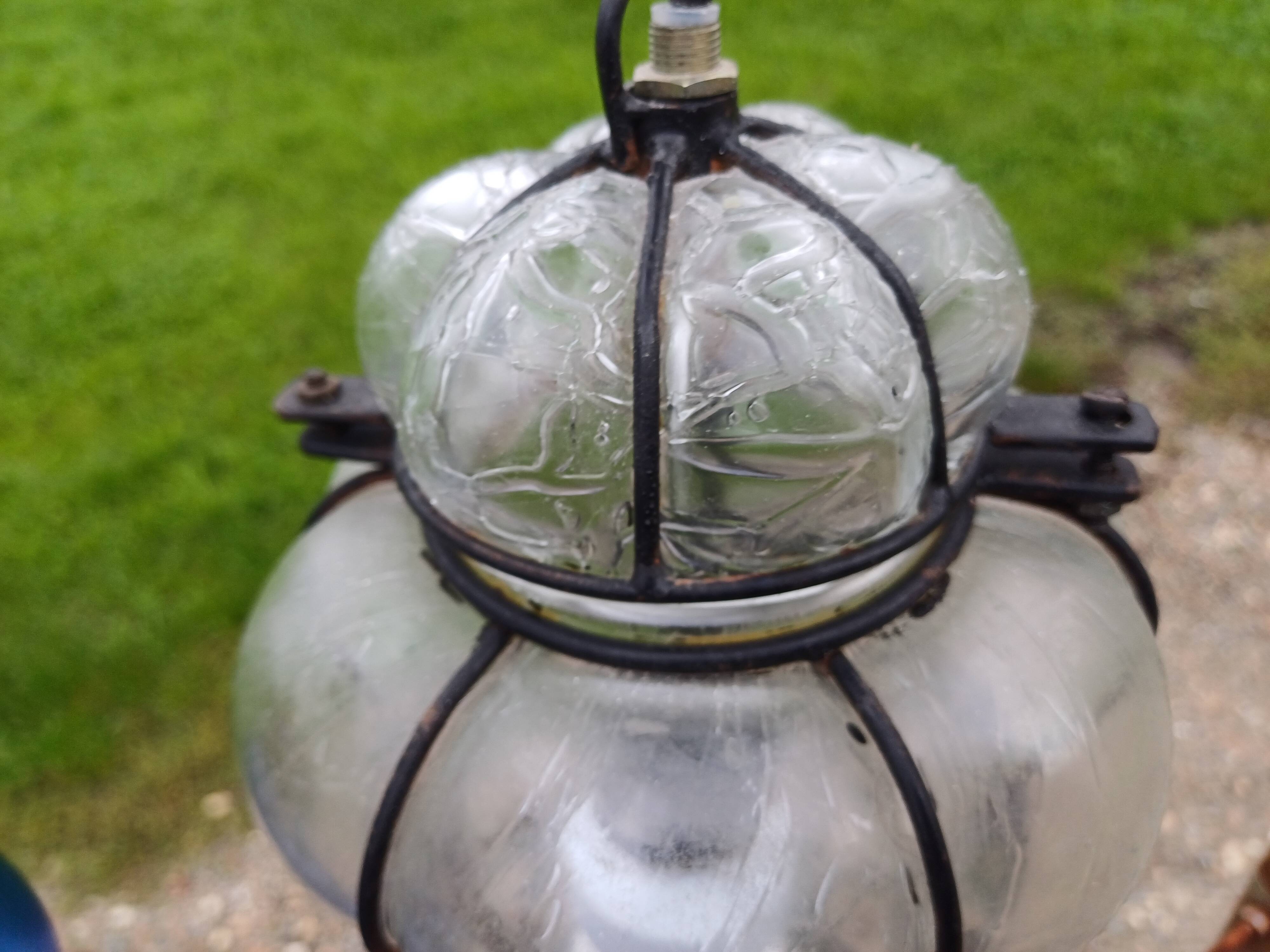 Pair of Blown Glass Suspensions