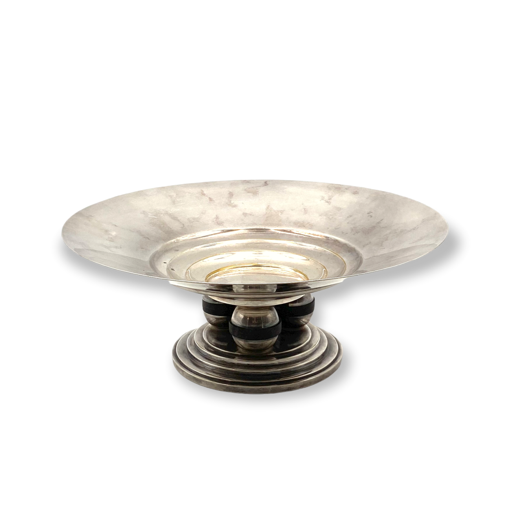 Centre de table argenté Art déco, France années 1930