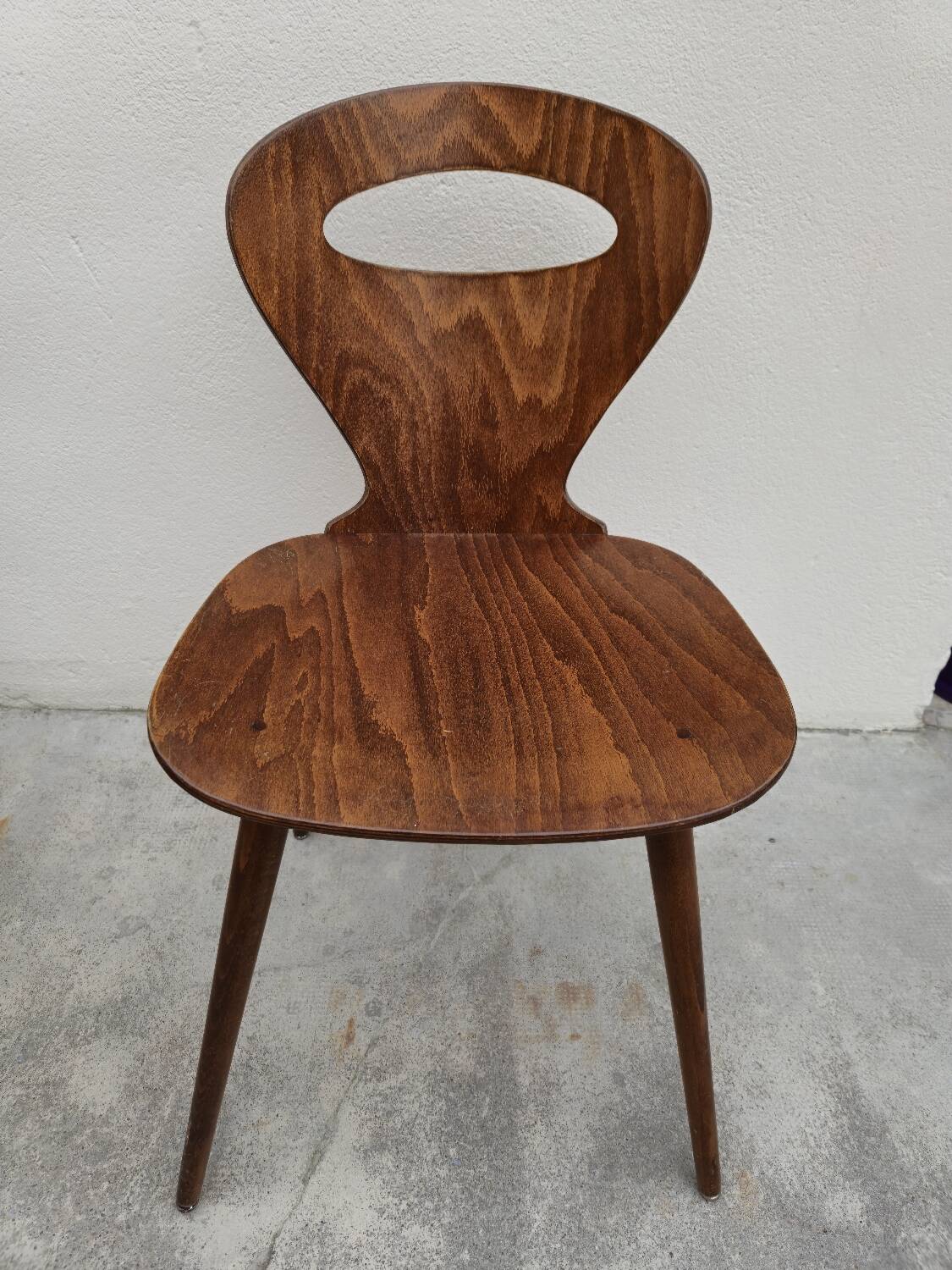 Chaise Baumann de bistrot modèle "fourmi" vintage 1950