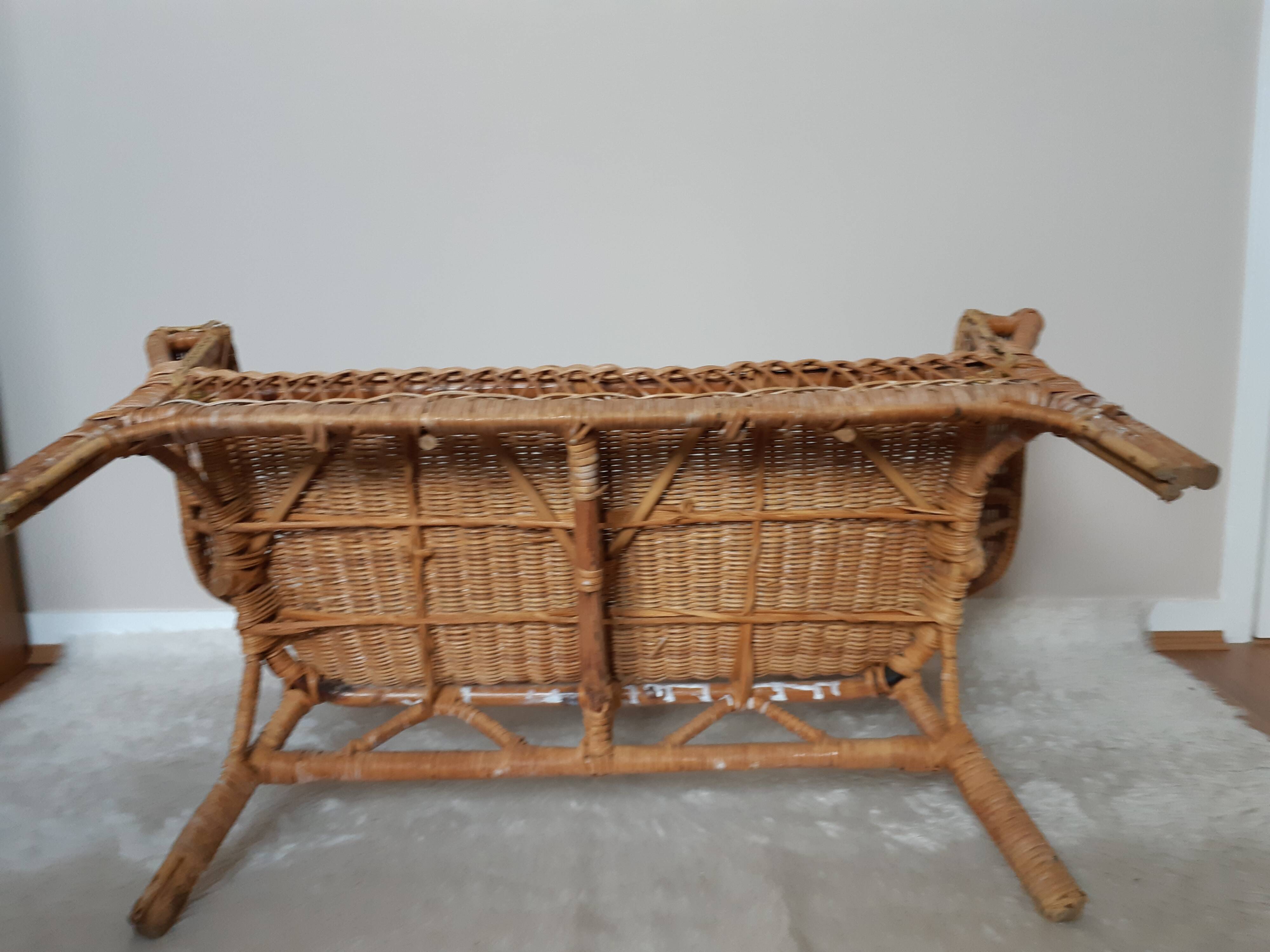 Childrens rattan sofa