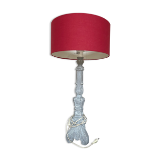 Shabby chic grey table lamp