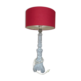 Lampe à poser shabby chic grise