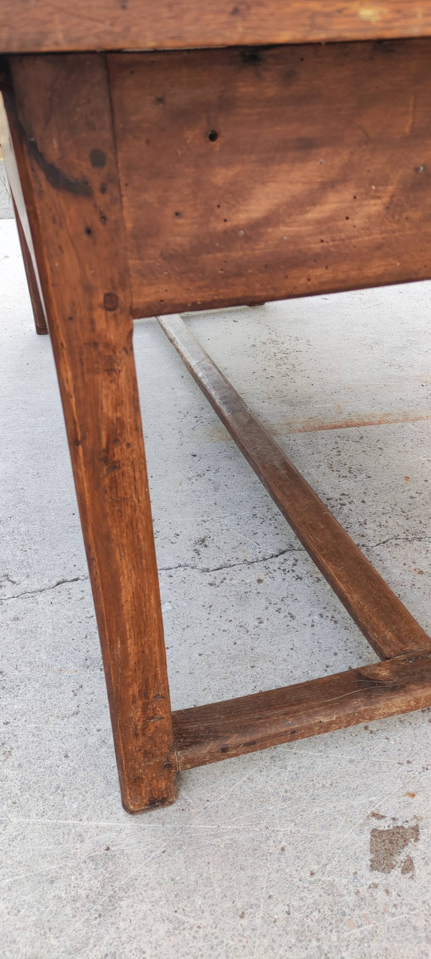 Table de ferme plateau chêne