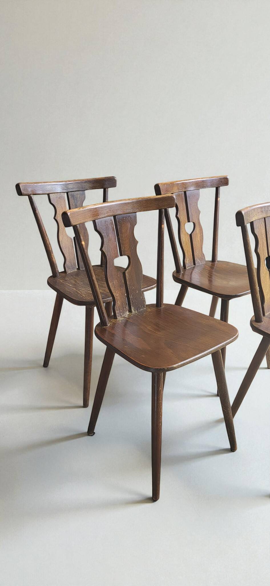 4 chaises bistrot vintage 1960's