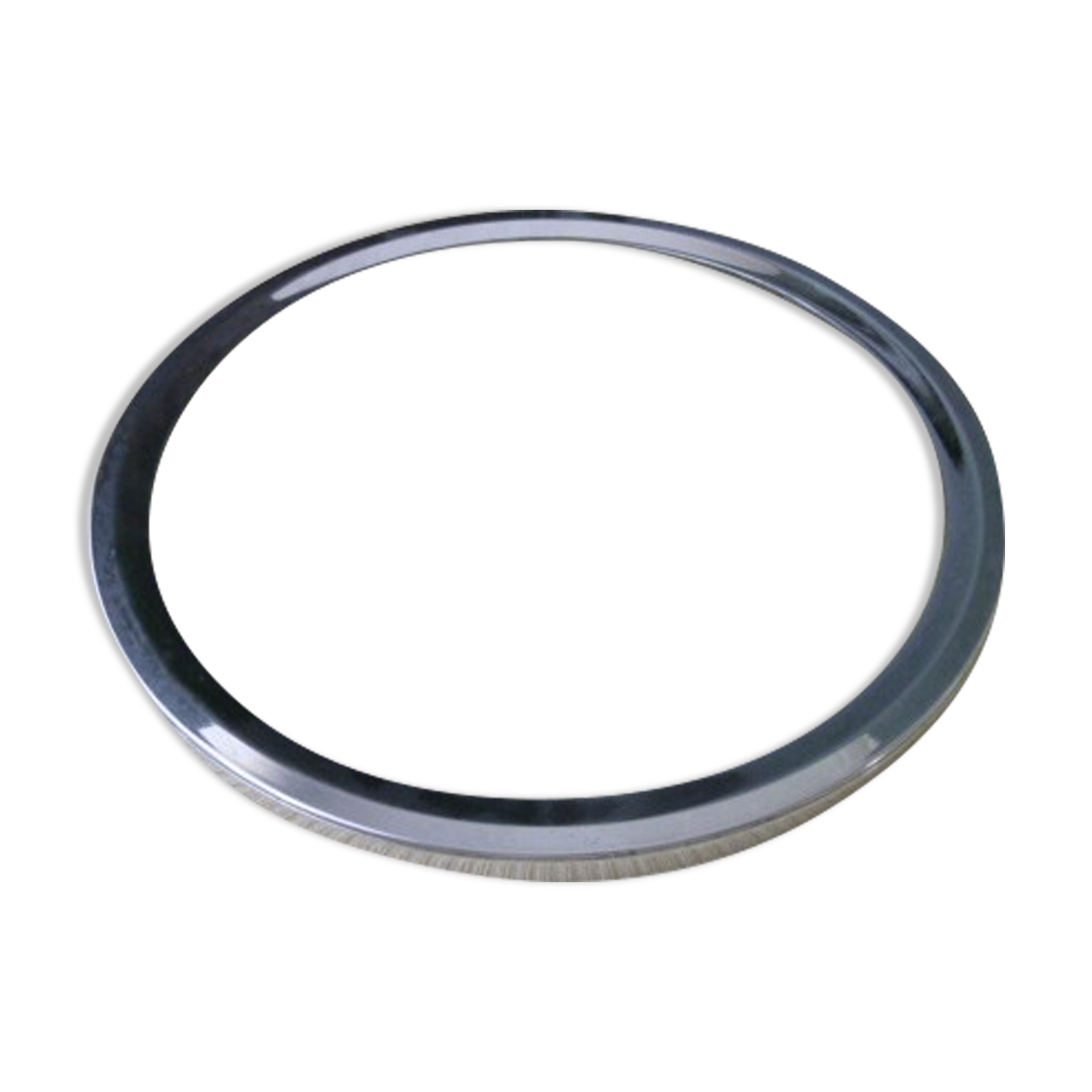 Glass and silver metal underside