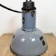 Industrial Grey Enamel Bauhaus Pendant Lamp, 1930s