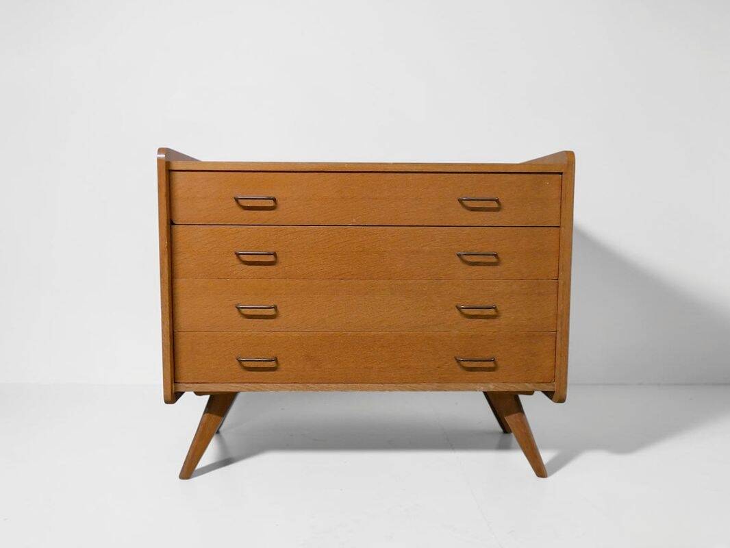 Commode scandinave pieds compas - Vintage 1960