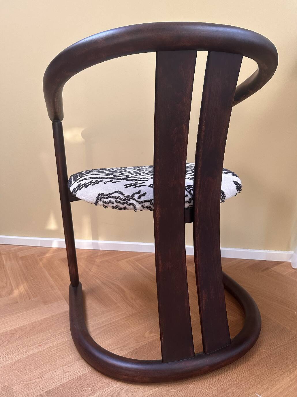 Chinese style chair, renovated & upholstered with Tigermountain by Dedar