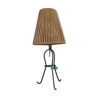 Metal and rope lamp 1950