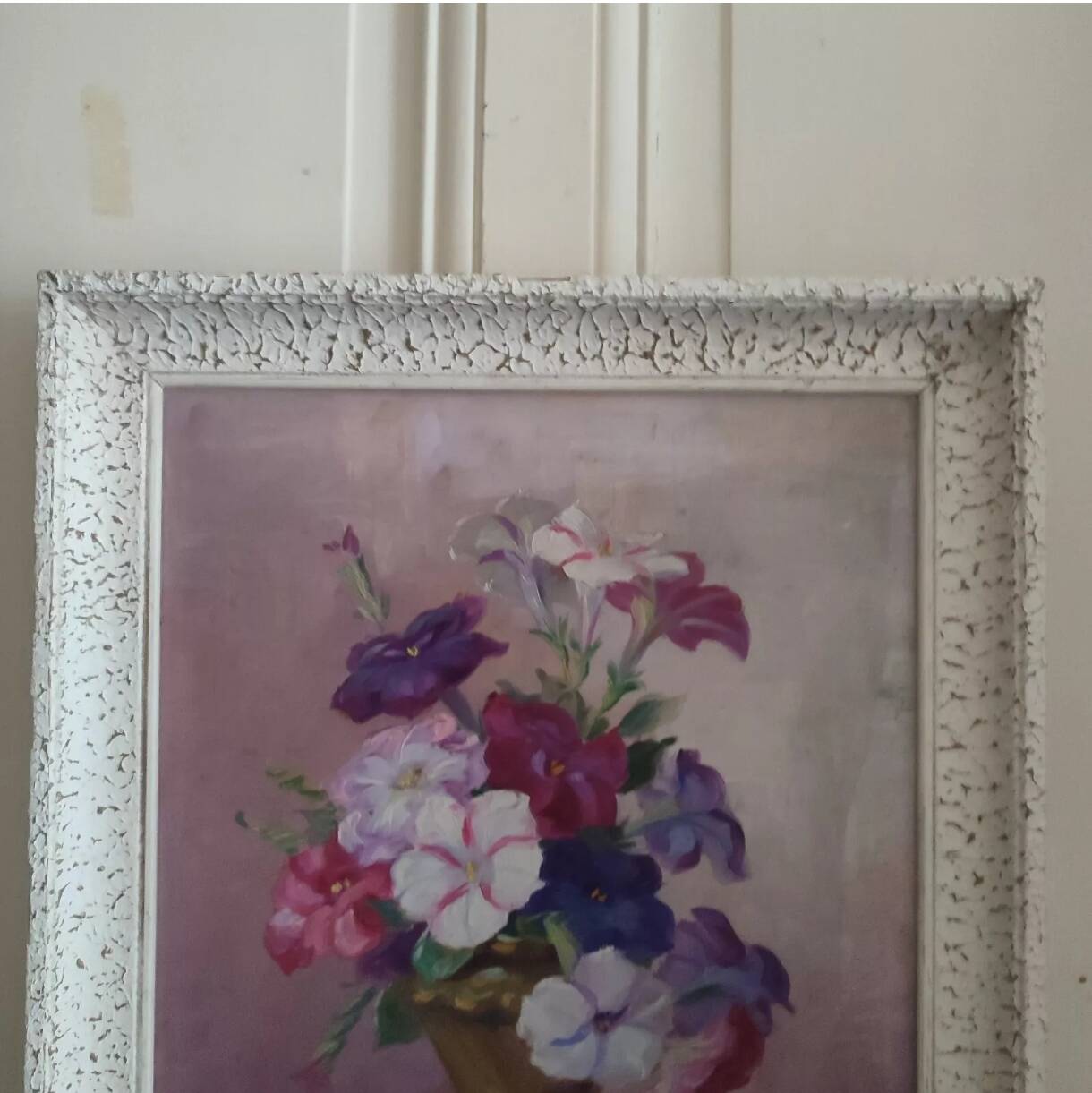 Reyne Marin DE PYERNE (20th century) Still life with bouquet of flowers oil on panel