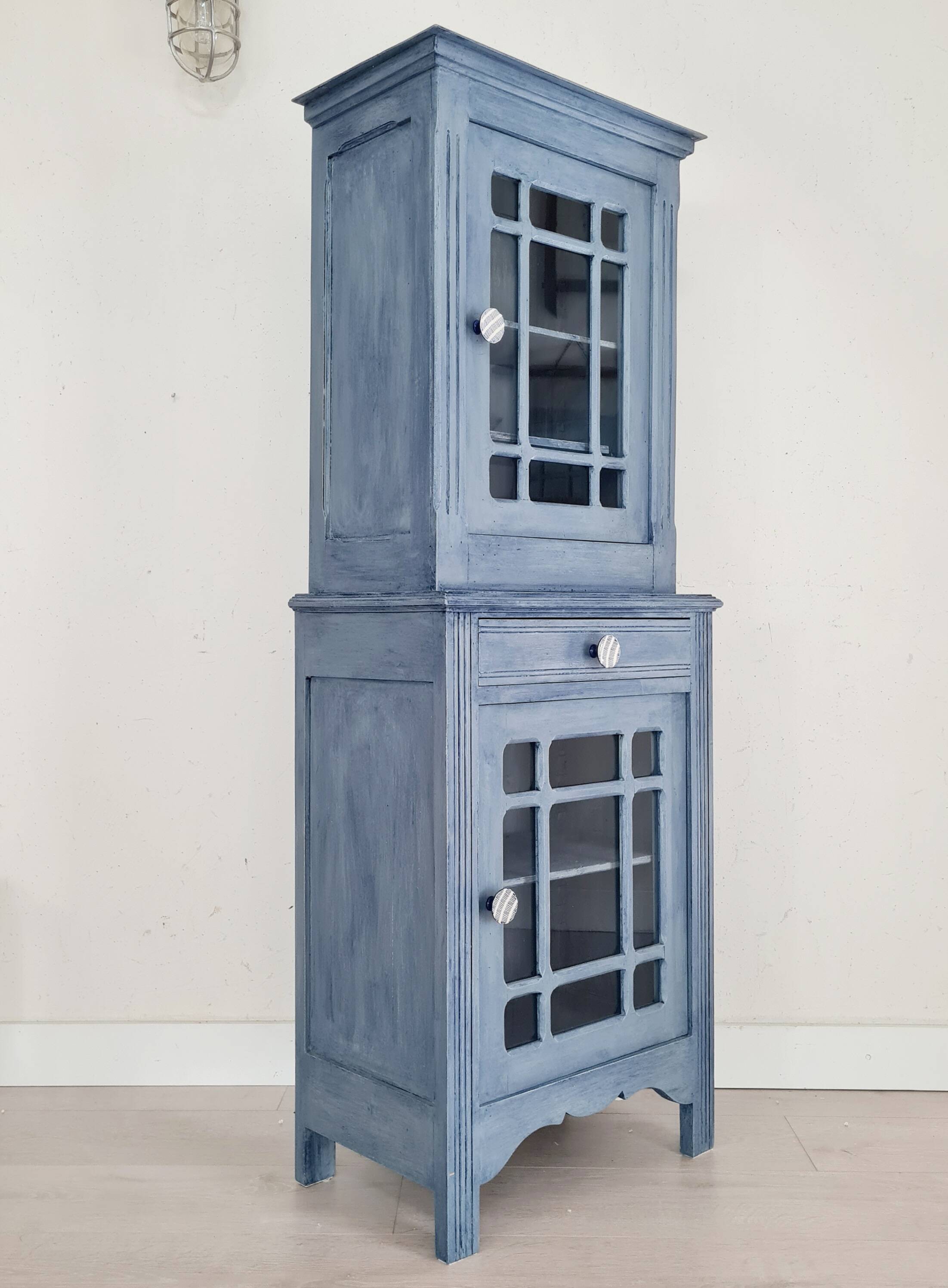 50s display case - small blue dresser