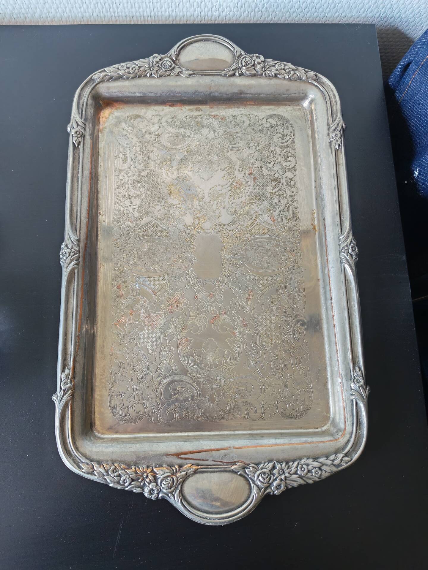 Silver-plated English tray