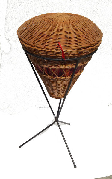 Worker box book Wicker with tripod Bohemian cover