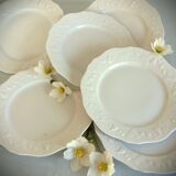 SIX Limoges Dinner Plates.  White Limoges Porcelain Plates.