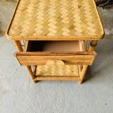 Rattan nightstand
