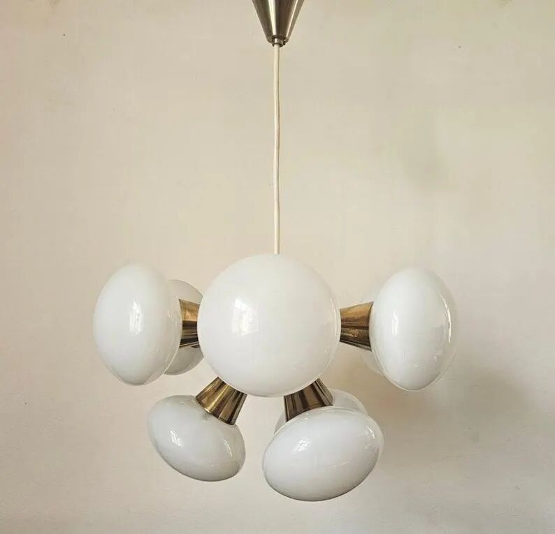 Rare Midcentury Chandelier Sputnik, Kamenicky Senov, 1970s