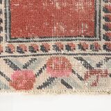 4x7 Shades Of Red Beige Oriental Vintage Rug, 126x220Cm SK 2638