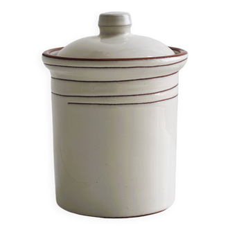 Vintage ceramic spice jar with lid
