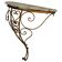 Mid-century floating wall console in wrought iron, 1950, Italy