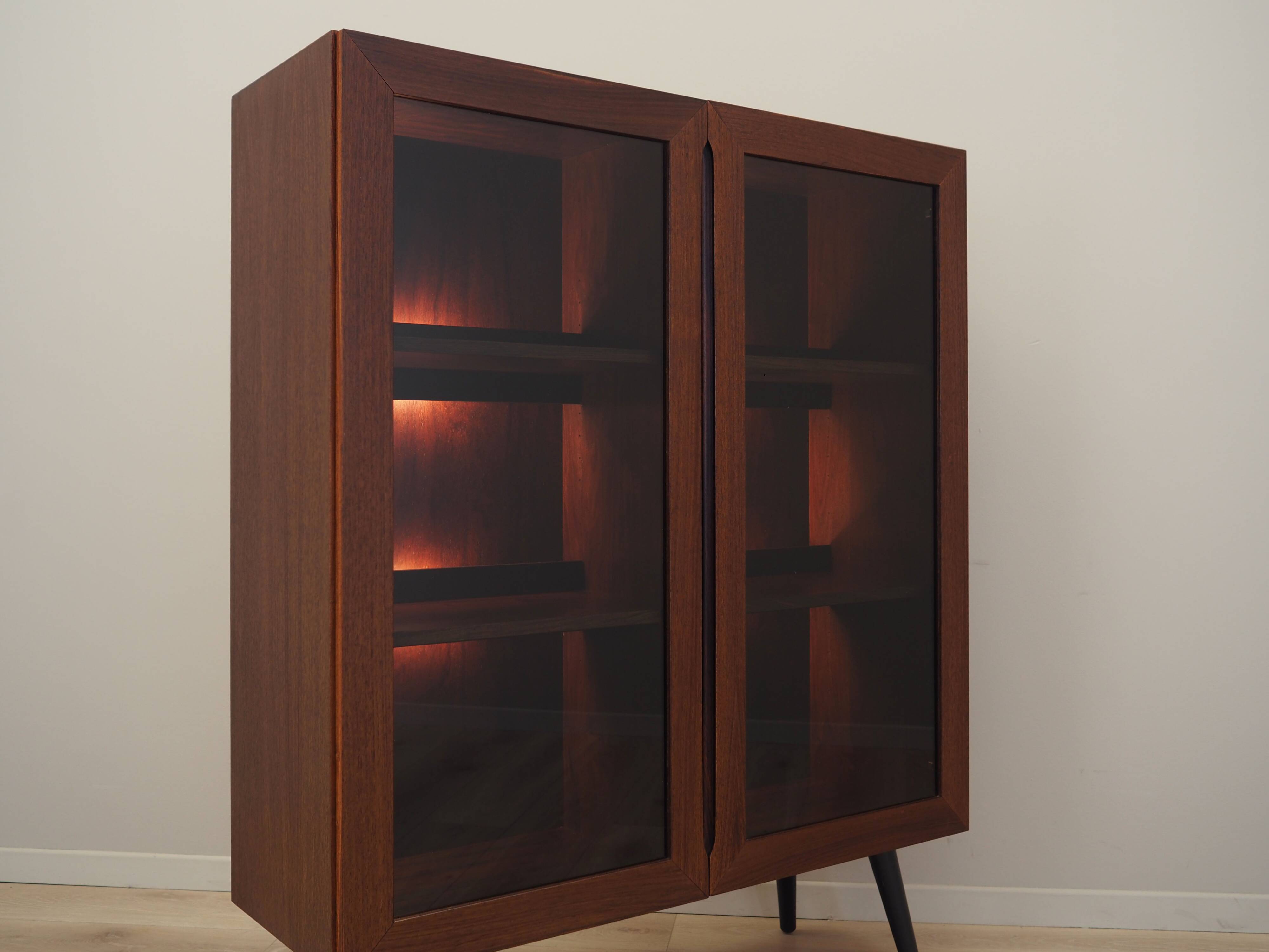 Mahogany showcase, Danish design, 1970s, production: Denmark