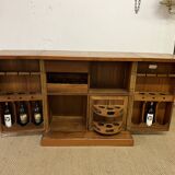 Foldable solid tech bar cabinet