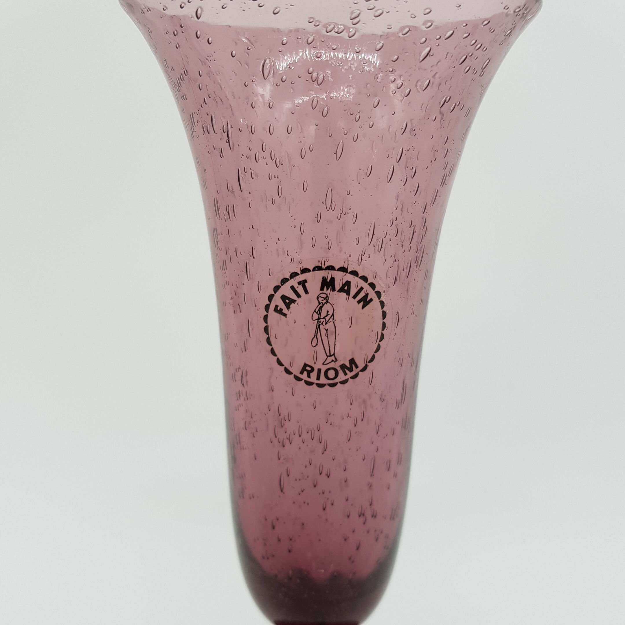 Riom France blown glass vase