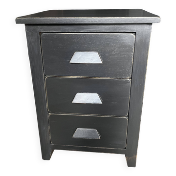 Black bedside table