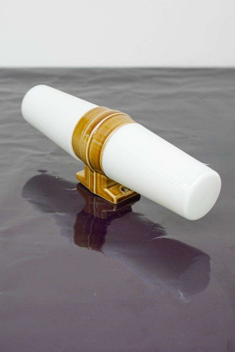 Vintage porcelain bathroom light by Sigvard Bernadotte for Ifö, 1960