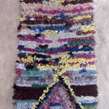 Colorful Boucherouite Moroccan rug - 72 x 154 cm