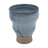 Vase en grès émaillé bleu