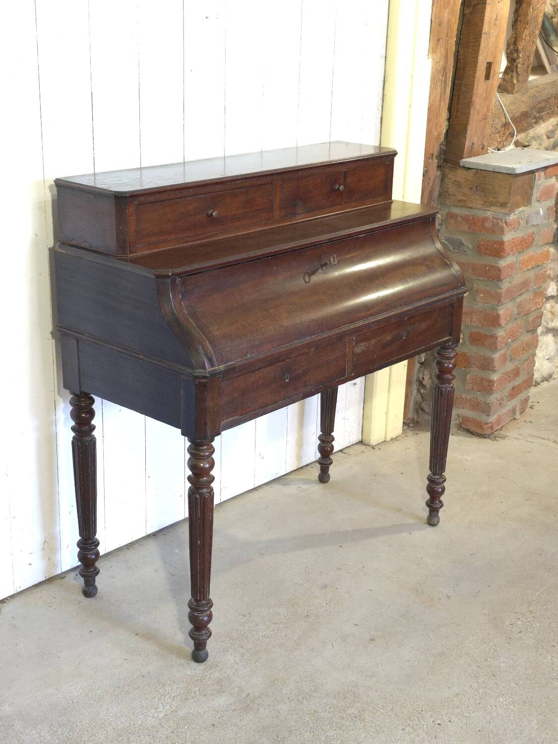 Louis Philippe style mahogany stepped desk, 19th century