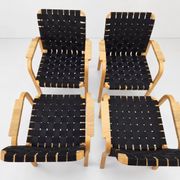 Model 45 Lounge Chairs by Alvar Aalto for Artek, 1970s, Set of 4