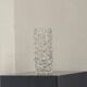 Clear decorative Vase sculpture with spikes, glass vase