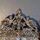 Pair of mirror sconces/candle holders in 19th-century bronze.