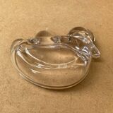Ancien cendrier vide poche forme canard en cristal de vannes vintage
