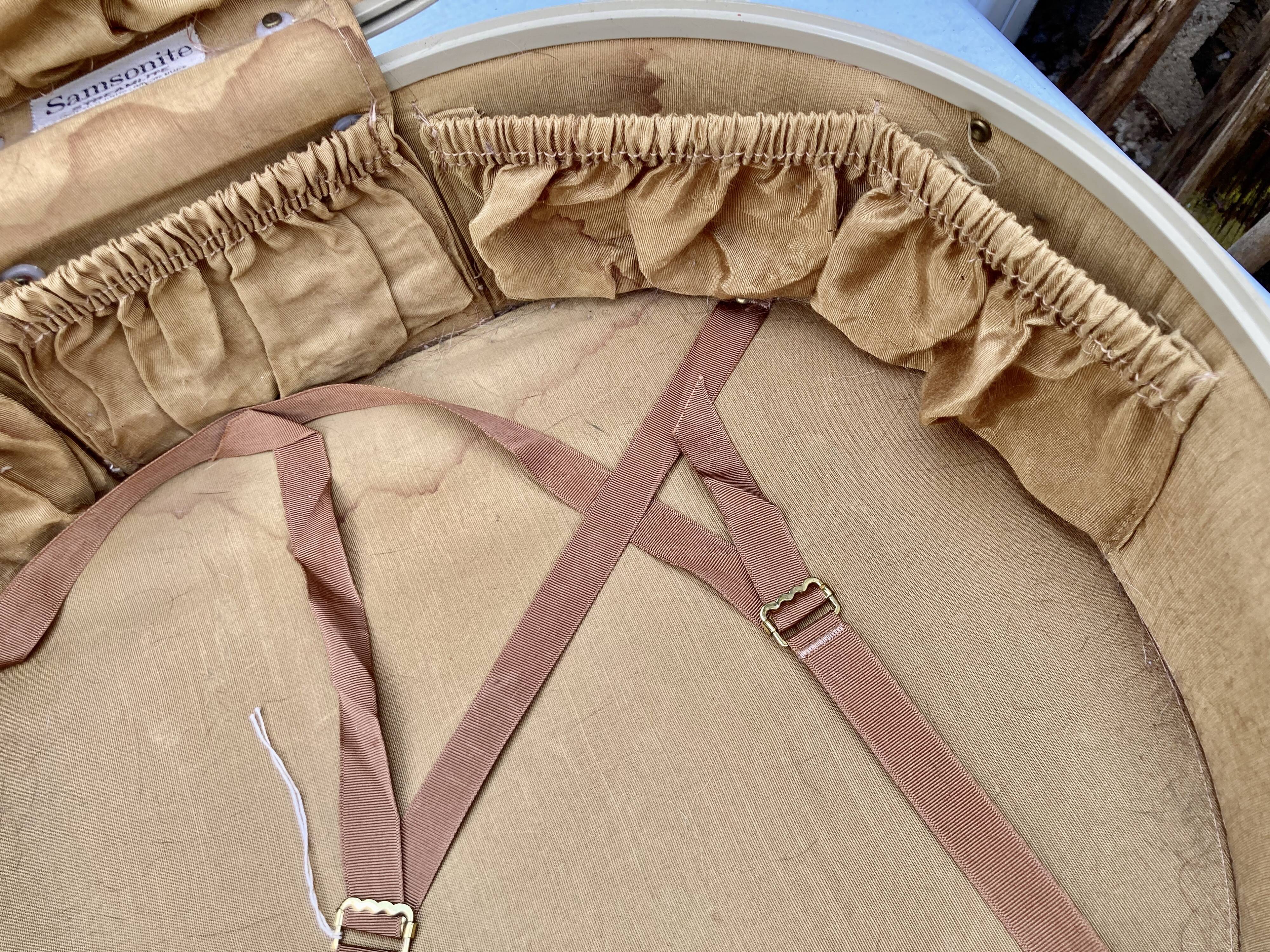 Vintage samsonite streamlite hat suitcase - liner france