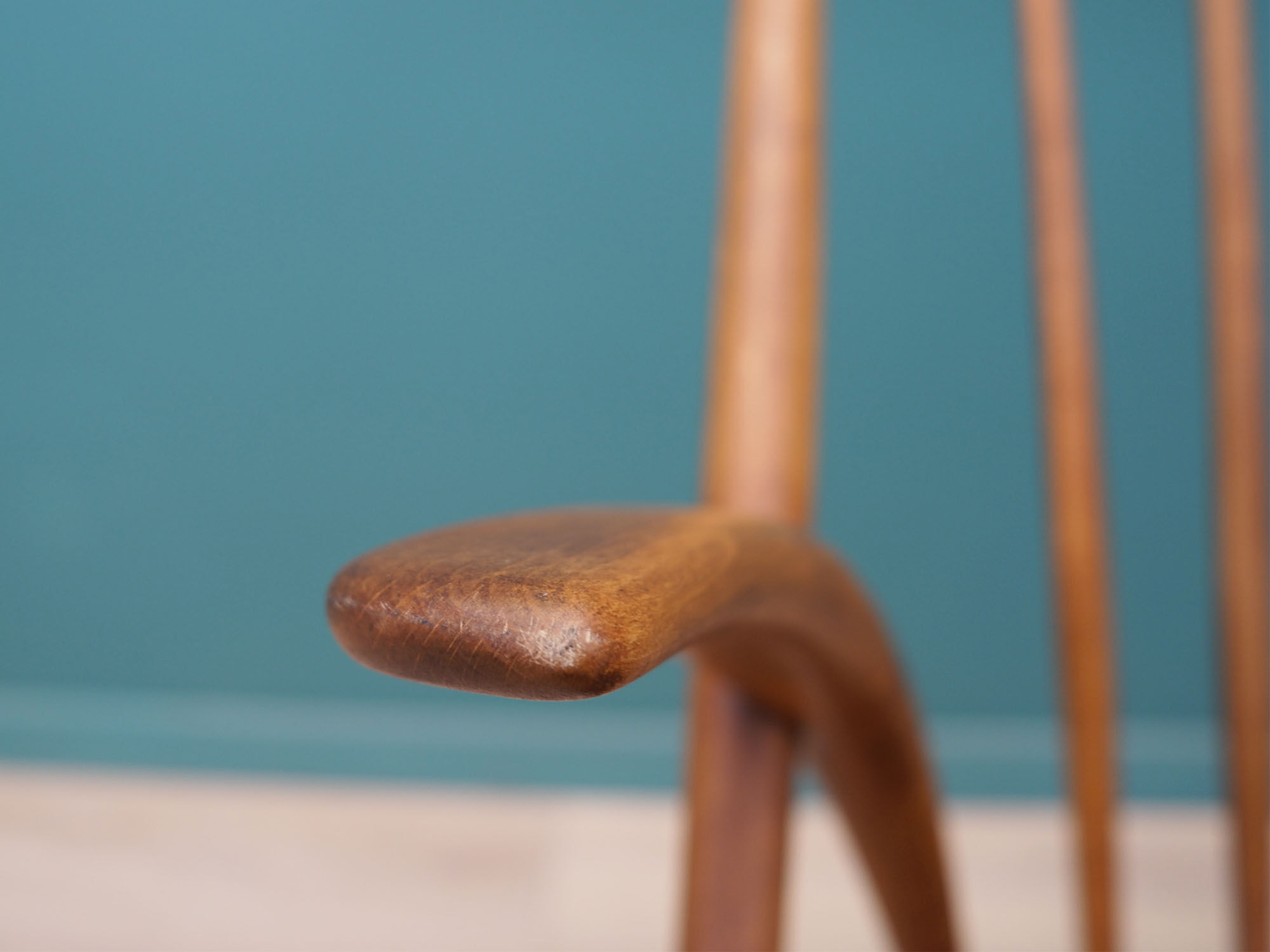 Chaise danoise en hêtre par  Illum Wikkelsø pour Niels Eilersen, années 1960