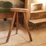 Handmade solid wood tripod stool