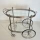 Oval silver-plated brass trolley from Maison Baguès.