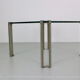 Peter Ghyczy for Ghyzcy Square Glass Coffee Table, 1970's Hollywood Regency