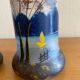 Pair of Art Nouveau painted glass vases