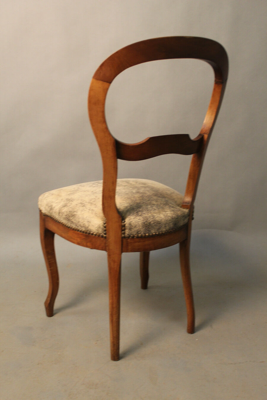 Louis Philippe walnut chair, newly reupholstered