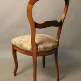 Louis Philippe walnut chair, newly reupholstered