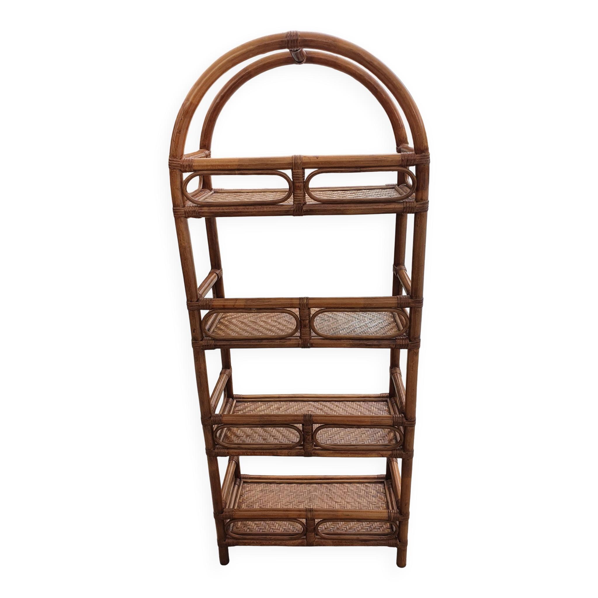 Rattan shelf