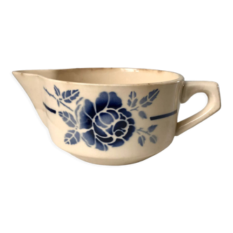 Saucière fleurs bleues Saint-Amand années 30-40