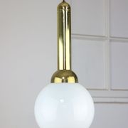 Vintage gold & opaline pendant lamp