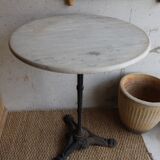 White marble bistro table