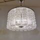Mid century glass and chrome chandelier, 1960s